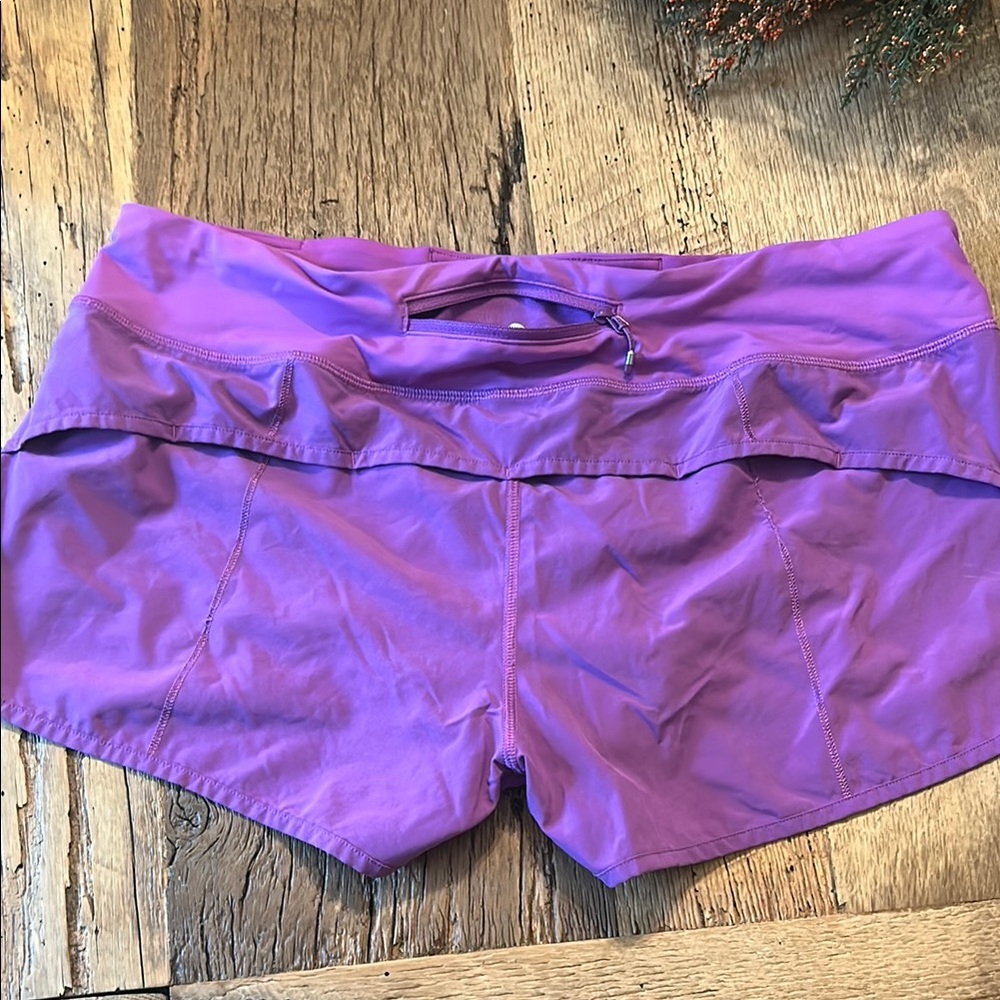 Lululemon Speed Shorts in Bright Purple